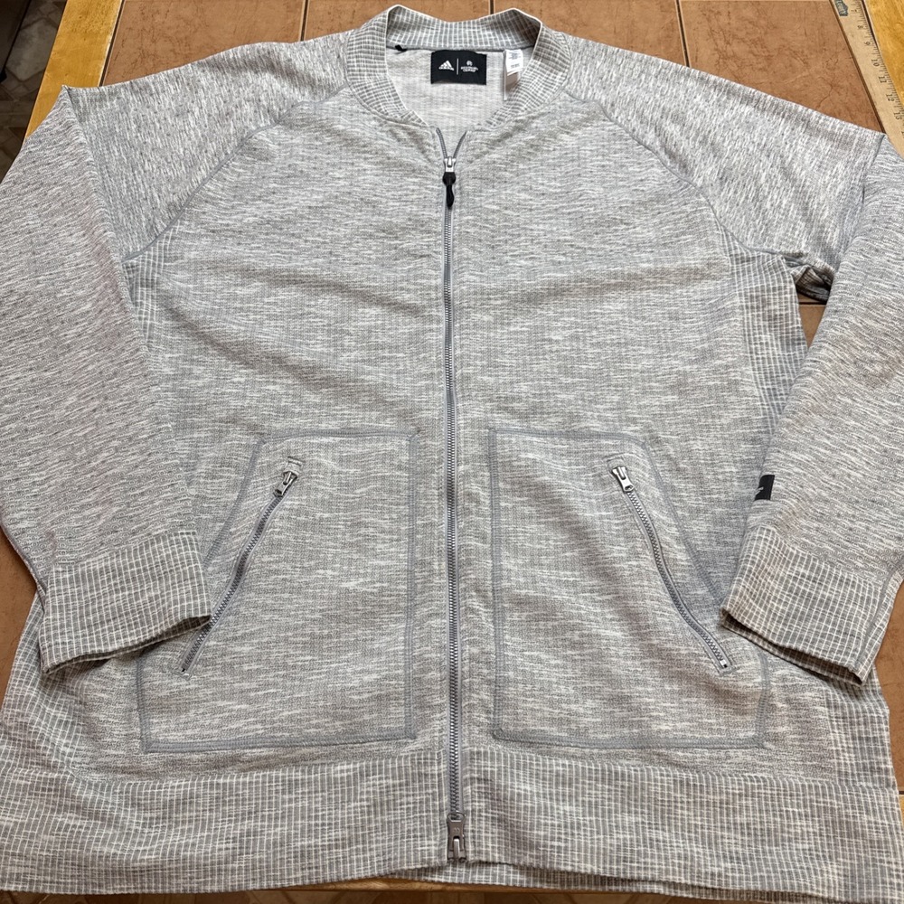 Adidas X Reigning Champ Jacket Mens Sz XL Gray Track Full Zip Bomber Primeknit